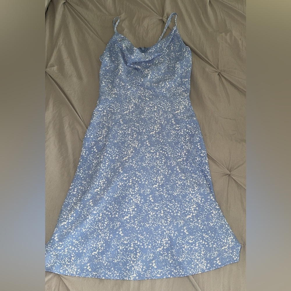 Blue Cowl Neck Dress size S